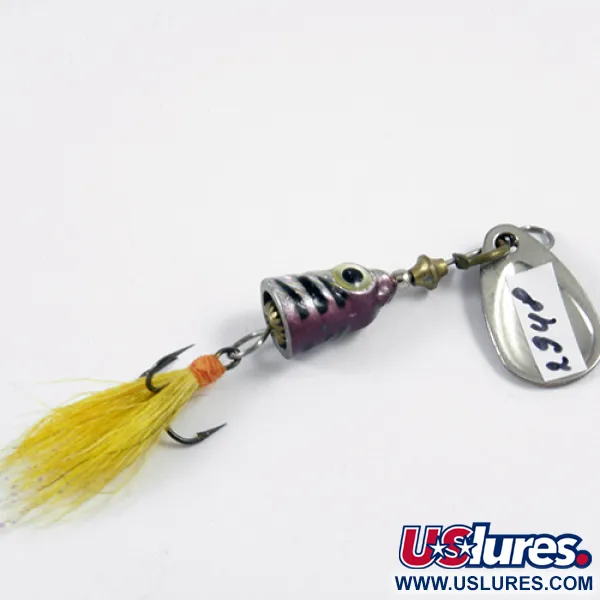 Vintage   Blue Fox Vibrax Shallow, 1/8oz Rainbow Perch spinning lure #2948