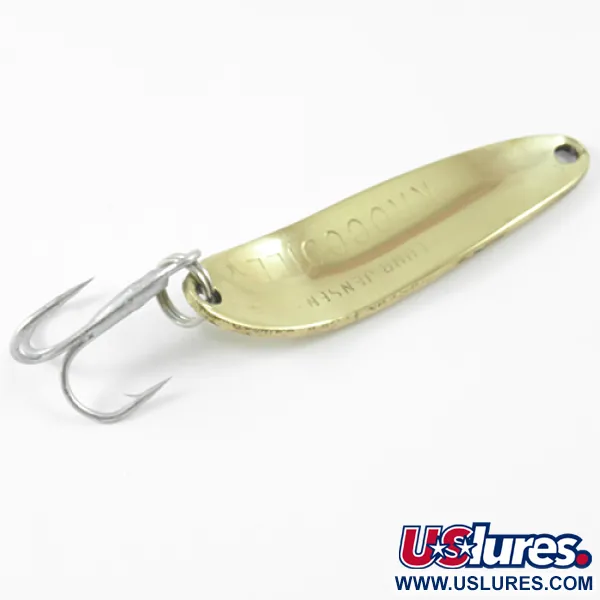 Vintage  Luhr Jensen Krocodile Die #3, 1/3oz Gold fishing spoon #2975