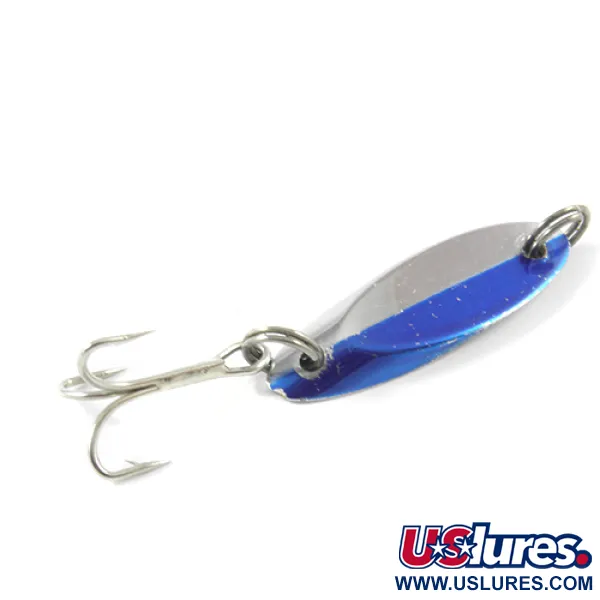 Vintage   Johnson Splinter, 3/16oz Nickel / Blue fishing spoon #2984