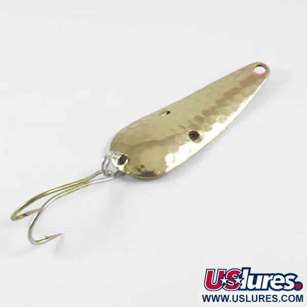 Vintage  Other Weedless Katch King, 1/3oz Hammered Brass fishing spoon #2996