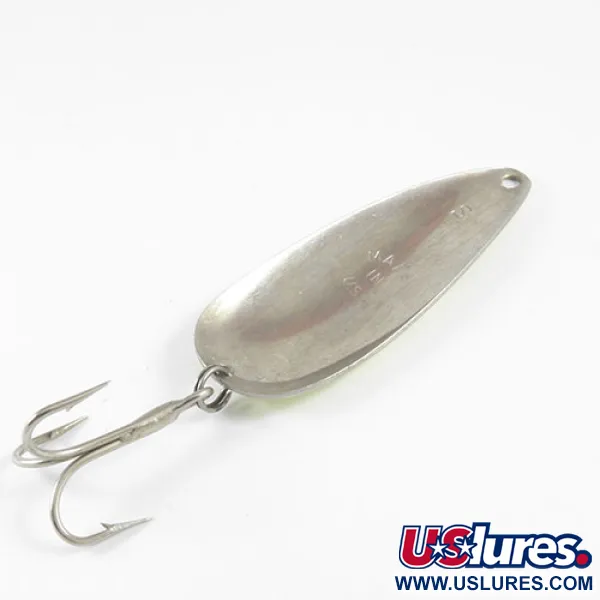 Vintage  Worth Chippewa, 1/2oz Yellow / Black / Nickel fishing spoon #2997