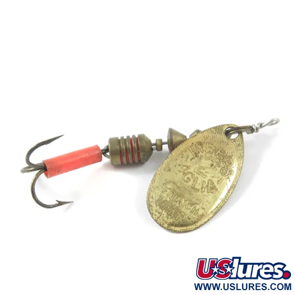 Vintage   Mepps Aglia 2, 3/16oz Brass spinning lure #3006