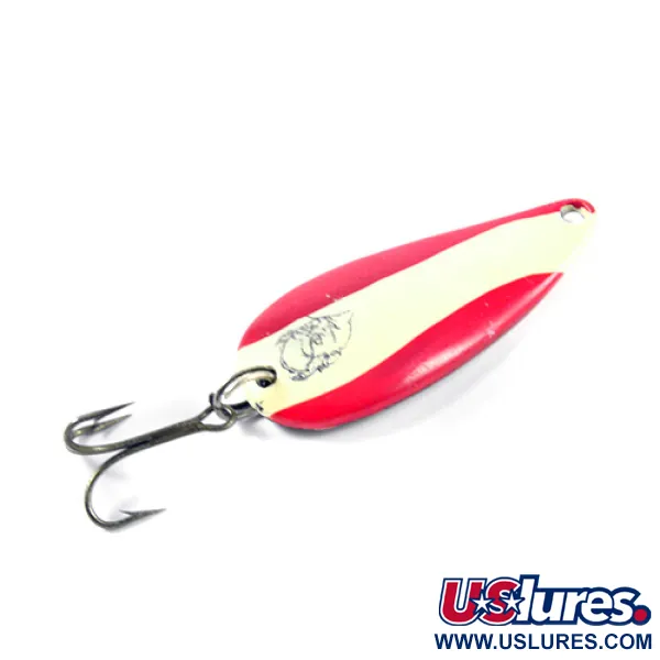 Vintage  Eppinger Dardevle Spinnie, 1/3oz Red / Ivory / Nickel fishing spoon #3011