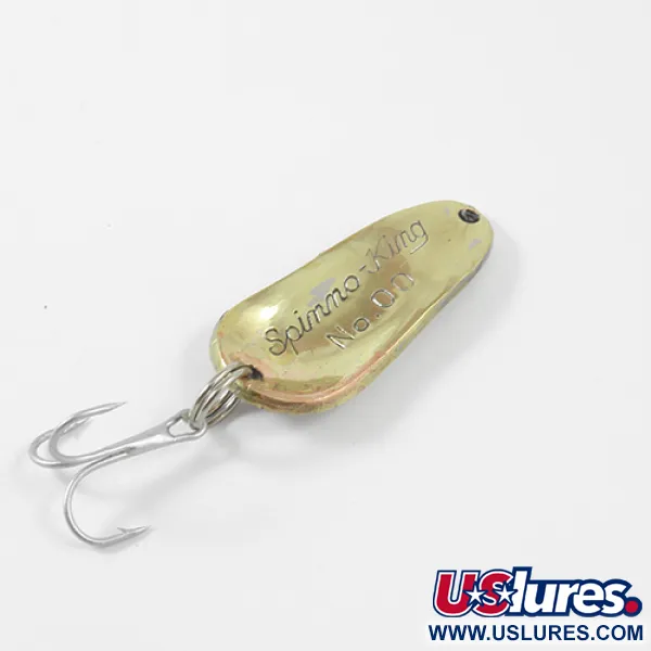 Vintage  Weller Spinno-King 00, 1/4oz Nickel / Gold fishing spoon #3012