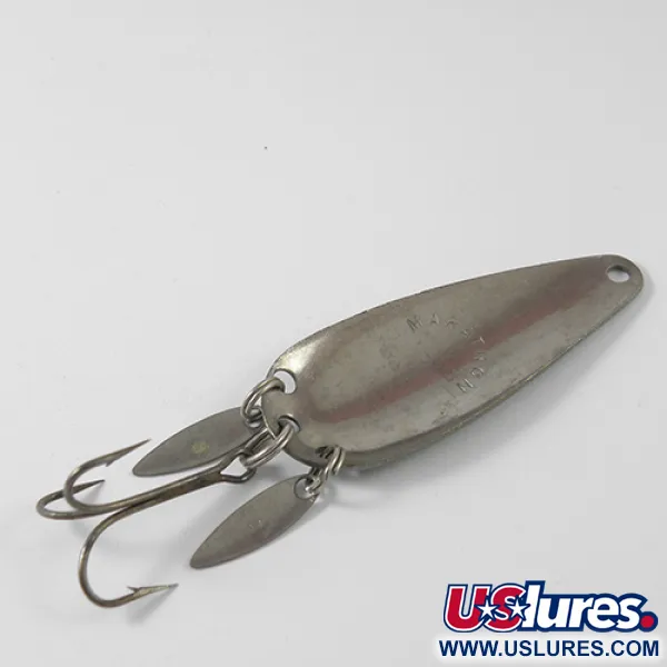 Vintage  Marathon Bait Company Marathon, 2/5oz Frog (Green / Yellow / Nickel) fishing spoon #3016