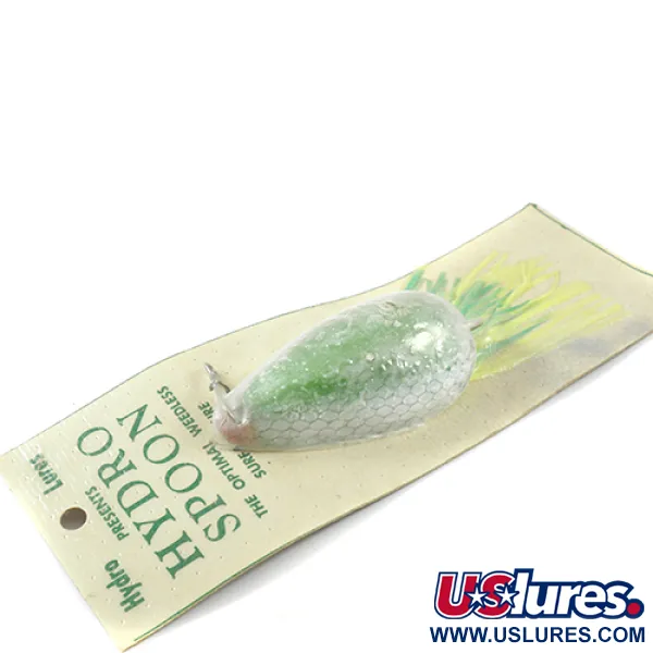  Hydro Lures Weedless Hydro Spoon, 3/5oz Green / Red / Yellow fishing spoon #3017