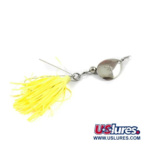 Vintage  Hildebrandt Spinners Hildebrandt 2, 3/16oz Nickel / Yellow spinning lure #3019