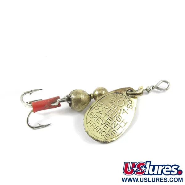 Vintage   Mepps Aglia 0, 3/32oz Brass spinning lure #3026