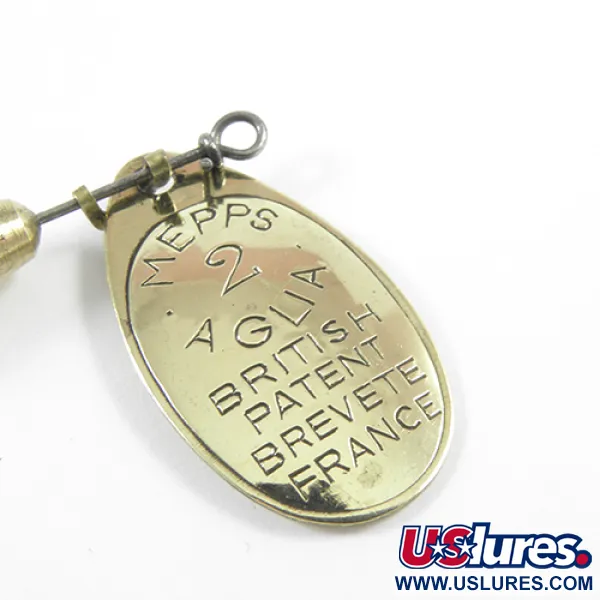 Vintage   Mepps Aglia 2, 3/16oz Brass spinning lure #3029
