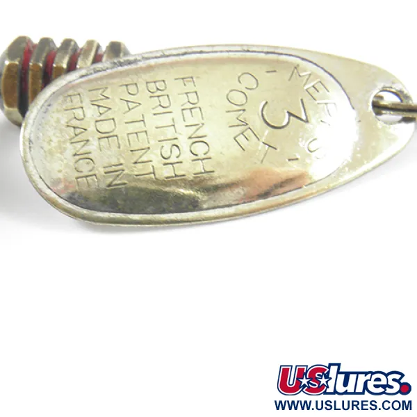Vintage   Mepps Comet 3 Dressed, 1/4oz Brass spinning lure #3030