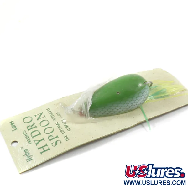  Hydro Lures Weedless Hydro Spoon, 3/5oz Green fishing spoon #3038