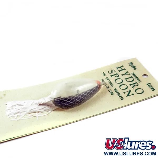  Hydro Lures Weedless Hydro Spoon, 1/2oz White / Gray / Red fishing spoon #3039