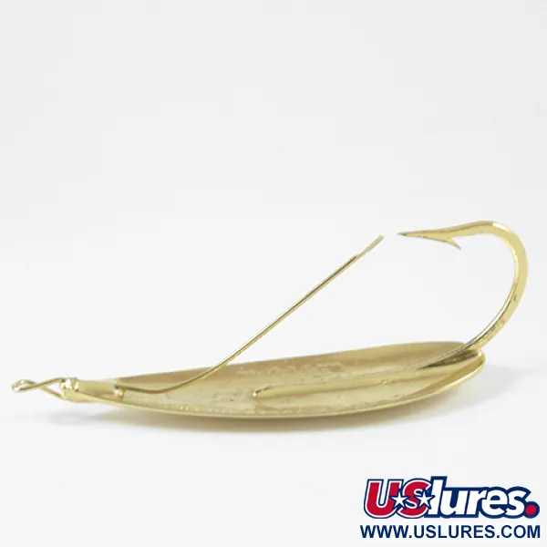 Vintage   Weedless Johnson Silver Minnow, 2/5oz Gold fishing spoon #3042