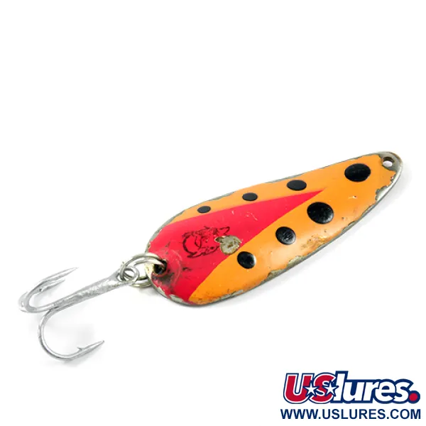 Vintage  Eppinger Dardevle Imp, 2/5oz Orange / Red / Black / Nickel fishing spoon #3046