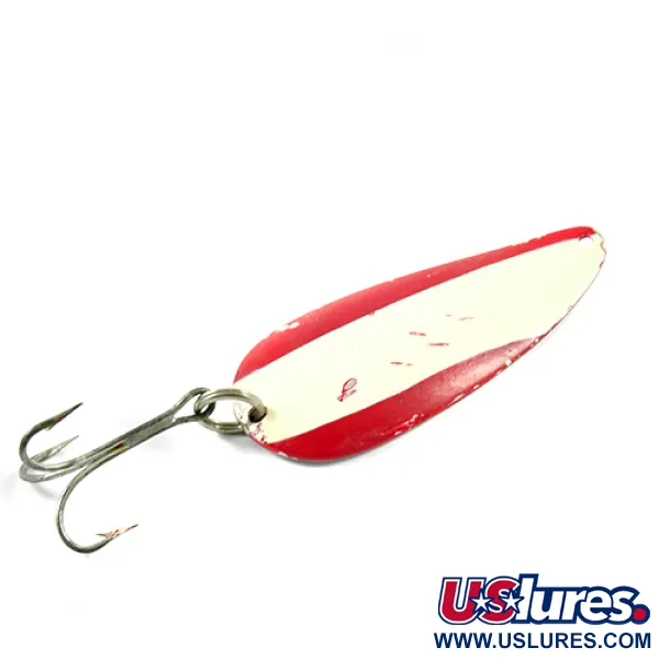 Vintage  Eppinger Dardevle Dardevlet , 3/4oz Red / White / Nickel fishing spoon #3047