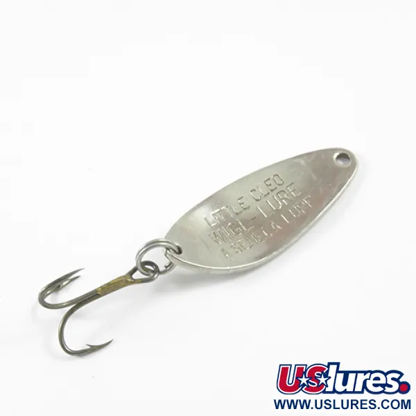 Vintage  Seneca Little Cleo, 1/4oz Nickel / Green fishing spoon #3051