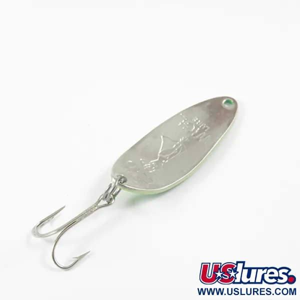 Vintage  Seneca Little Cleo (Hula Girl), 1/3oz Yellow / Green / Nickel fishing spoon #3053