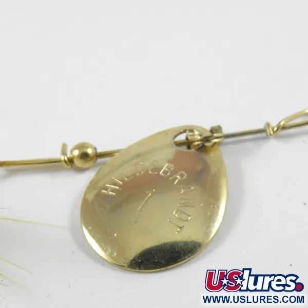 Vintage  Hildebrandt Spinners Hildebrandt 1, 1/32oz Gold fishing spoon #3061