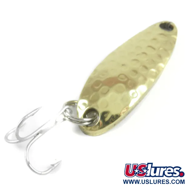 Vintage  Luhr Jensen Krocodile, 1/3oz Hammered Brass fishing spoon #3070