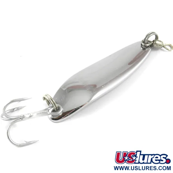 Vintage  Luhr Jensen Krocodile Die #3, 1/3oz Nickel fishing spoon #3071