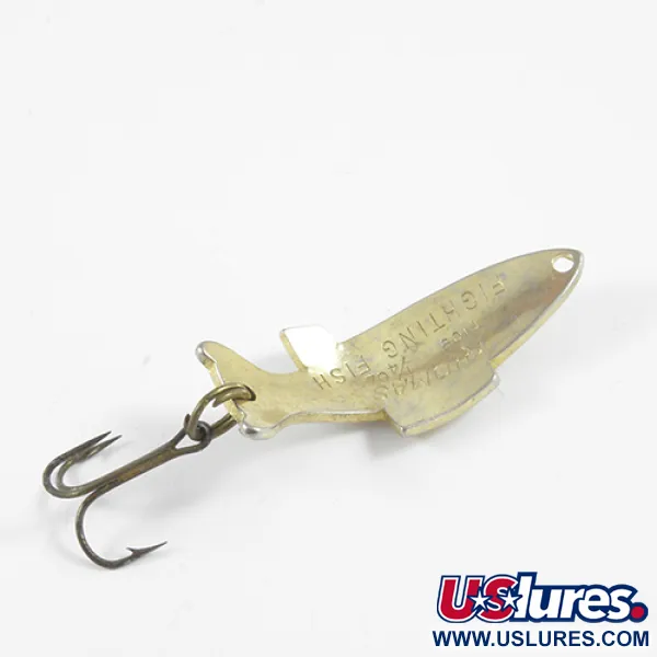 Vintage   Thomas Fighting fish, 1/4oz Gold fishing spoon #3086