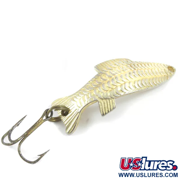 Vintage   Thomas Fighting fish, 1/4oz Gold fishing spoon #3086