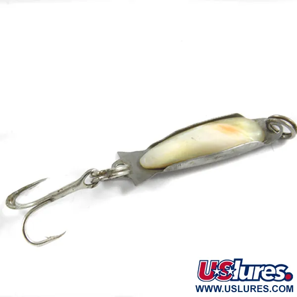 Vintage   Compac, 1/16oz Nickel / Pearl fishing spoon #3087