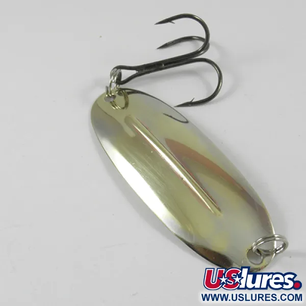 Vintage   Williams Wabler W55 Lite, 1/4oz Brass fishing spoon #3092