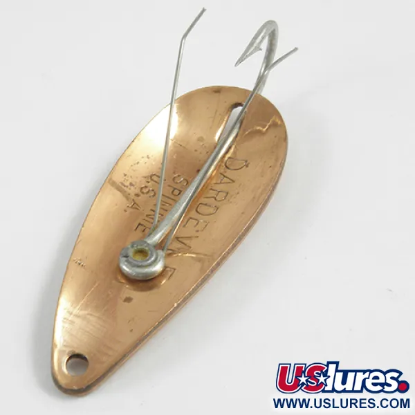 Vintage  Eppinger Weedless Dardevle Spinnie, 1/3oz Copper fishing spoon #3096