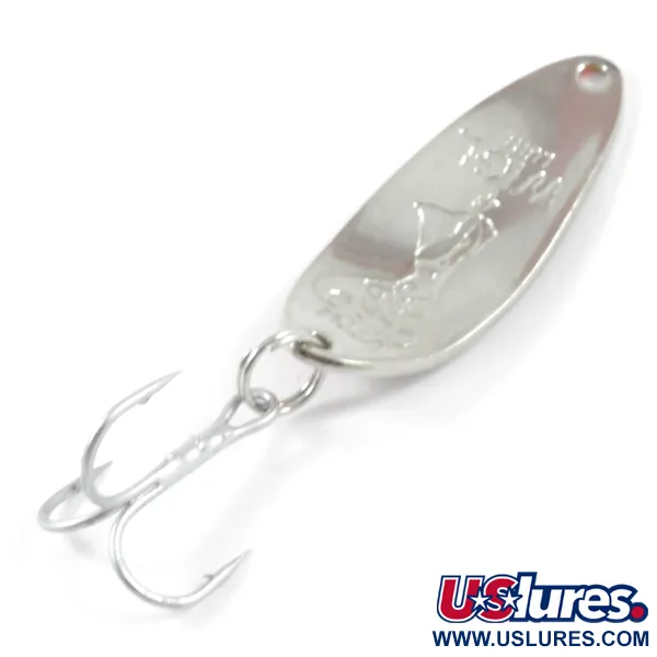 Vintage  Seneca Little Cleo (Hula Girl), 1/3oz Nickel / Red fishing spoon #3110