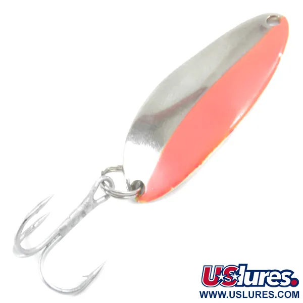 Vintage  Seneca Little Cleo (Hula Girl), 1/3oz Nickel / Red fishing spoon #3110