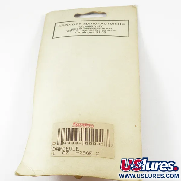  Eppinger Dardevle, 1oz Black / White / Nickel fishing spoon #3135