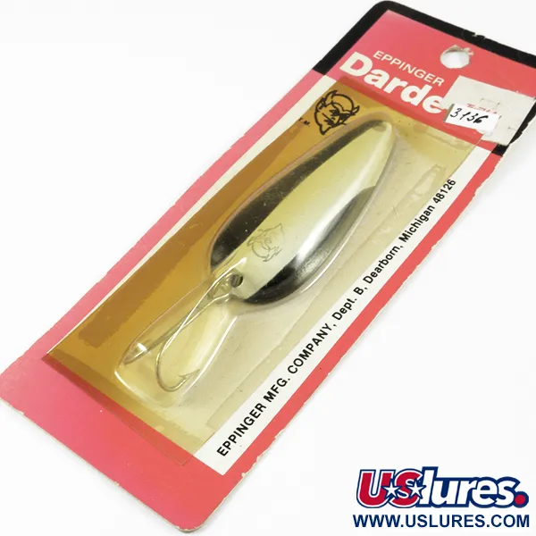  Eppinger Dardevle Imp, 2/5oz Black / White / Nickel fishing spoon #3136