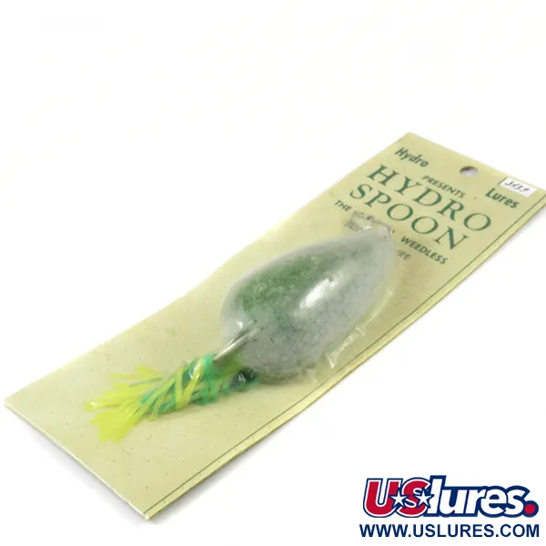  Hydro Lures Weedless Hydro Spoon, 3/5oz Green fishing spoon #3139