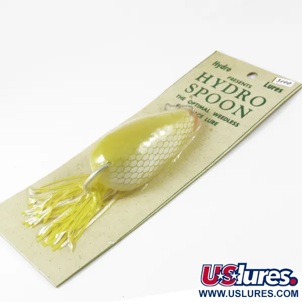  Hydro Lures Weedless Hydro Spoon, 3/5oz Yellow fishing spoon #3140