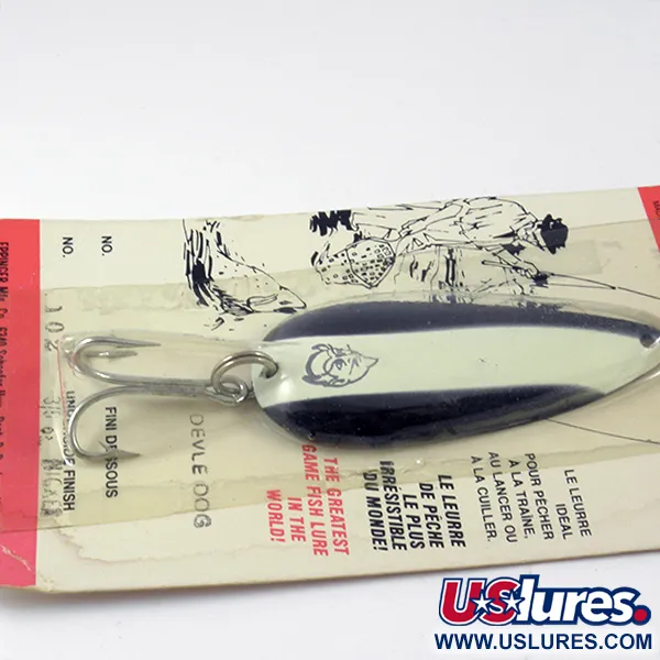  Eppinger Dardevle Dardevlet , 3/4oz Black / White / Nickel fishing spoon #3141