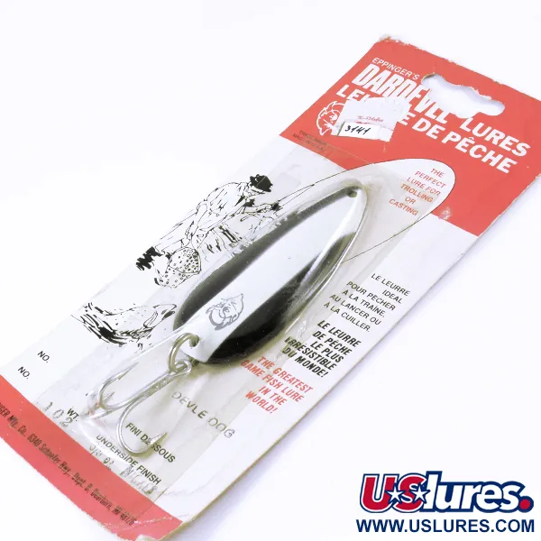  Eppinger Dardevle Dardevlet , 3/4oz Black / White / Nickel fishing spoon #3141