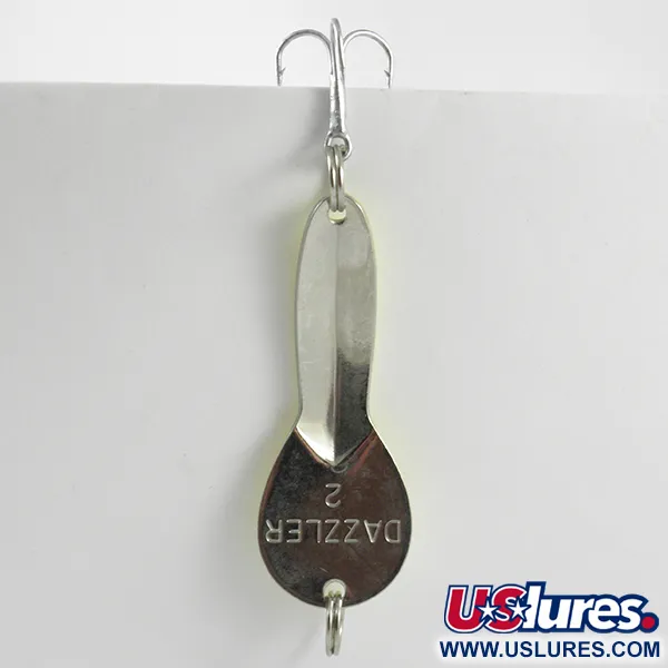 Vintage  Acme Dazzler #2, 1/4oz Yellow / Nickel fishing spoon #3143