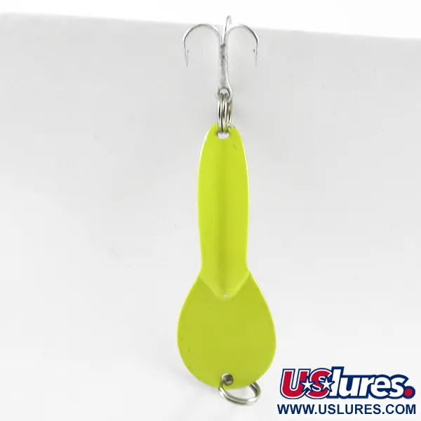 Vintage  Acme Dazzler #2, 1/4oz Yellow / Nickel fishing spoon #3143
