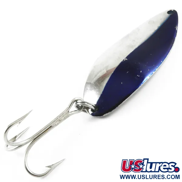 Vintage  Seneca Little Cleo (Hula Girl), 3/4oz Nickel / Blue fishing spoon #3147