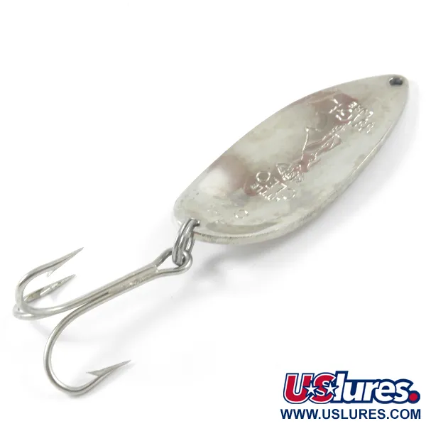 Vintage  Seneca Little Cleo (Hula Girl), 3/4oz Nickel / Blue fishing spoon #3153
