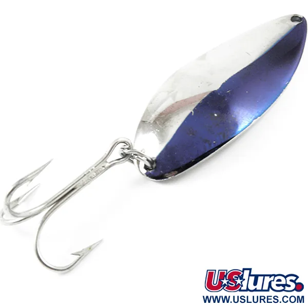 Vintage  Seneca Little Cleo (Hula Girl), 3/4oz Nickel / Blue fishing spoon #3153