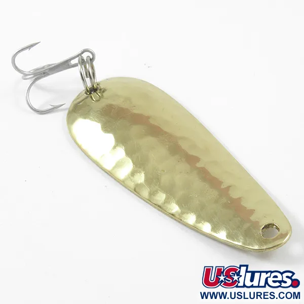 Vintage  Aeroplane Spinner Aero, 1/3oz Hammered Brass fishing spoon #3176