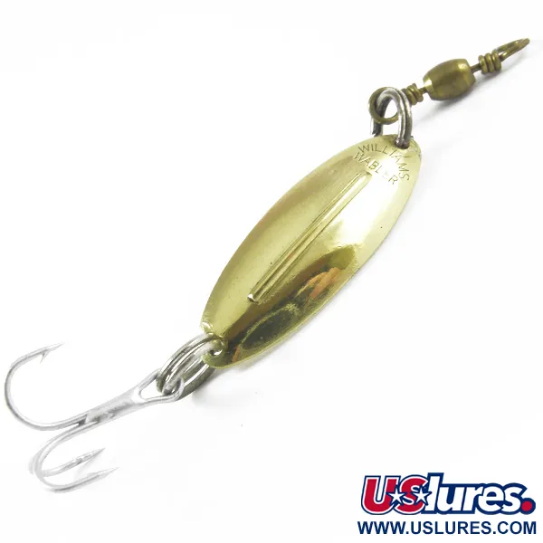 Vintage   Williams Wabler W20, 3/32oz Gold fishing spoon #3177