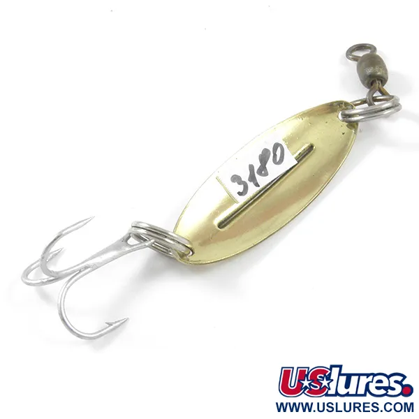 Vintage   Williams Wabler W20, 3/32oz Gold fishing spoon #3180