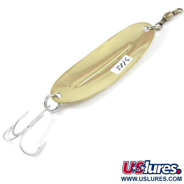 Vintage   Williams Wabler W55 Lite, 1/4oz Gold fishing spoon #3182