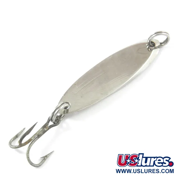 Vintage  Old Pal Woodstream Auto-cast, 1/8oz Nickel / Blue fishing spoon #3186