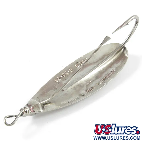 Vintage   Weedless Johnson Silver Minnow, 1/3oz Silver fishing spoon #3190