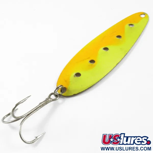Vintage   Heddon Sounder UV , 1/4oz UV Glow in UV light, Fluorescent fishing spoon #3194