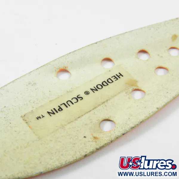 Vintage   Heddon Sculpin UV, 1/4oz  UV Glow in UV light, Fluorescent fishing spoon #3195